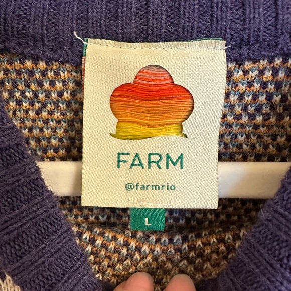 FARM Rio Pineapple IKAT Knit Dress Size L $220 - Picture 8 of 8